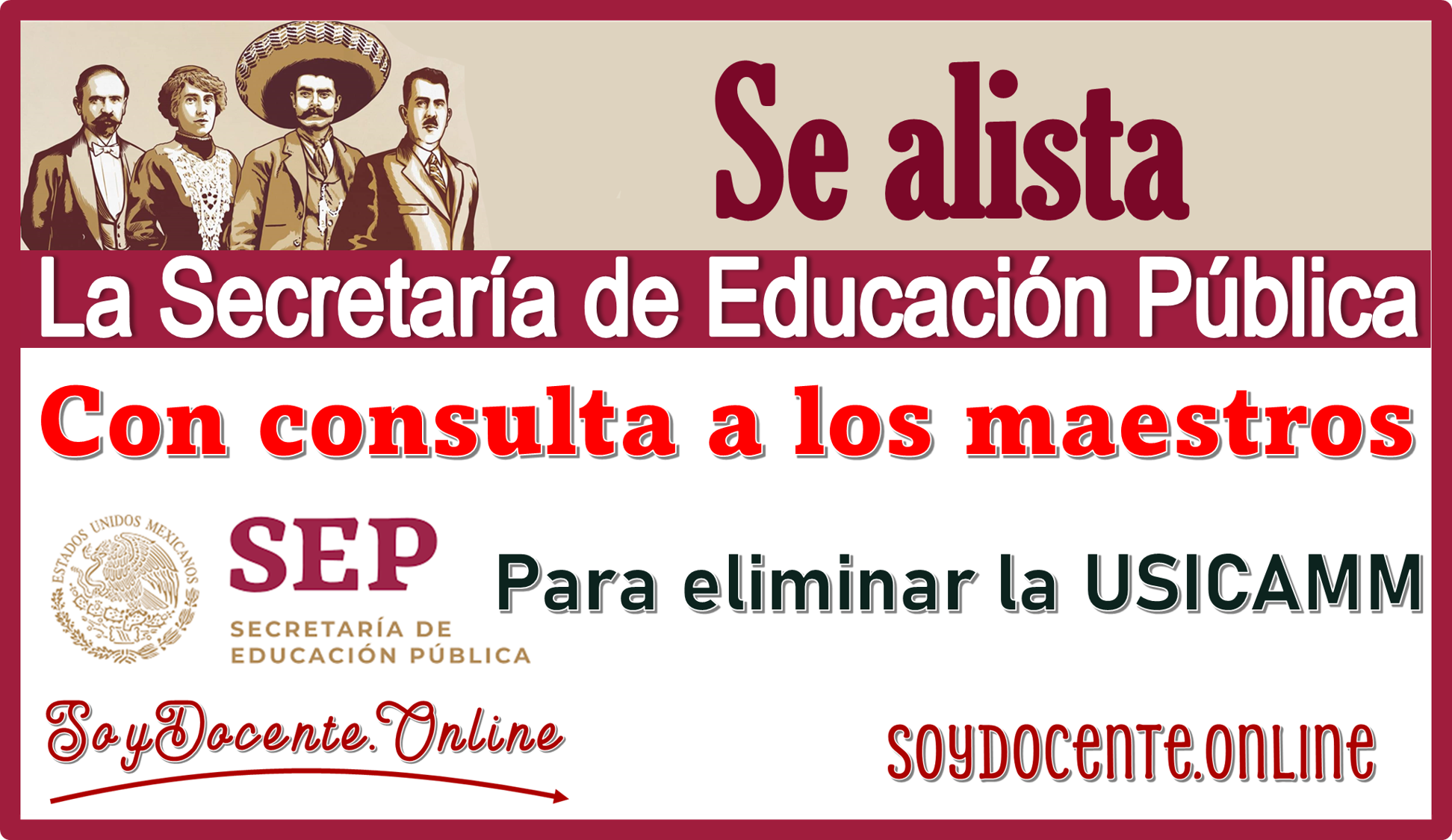 Se alista la Secretaría de Educación Pública con consulta a los maestros para eliminar a la USICAMM.