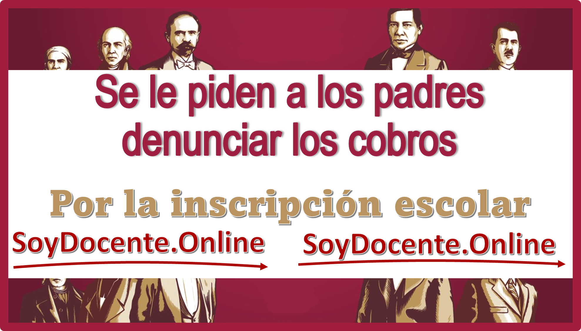 Se le piden a los padres denunciar los cobros por la inscripción escolar 