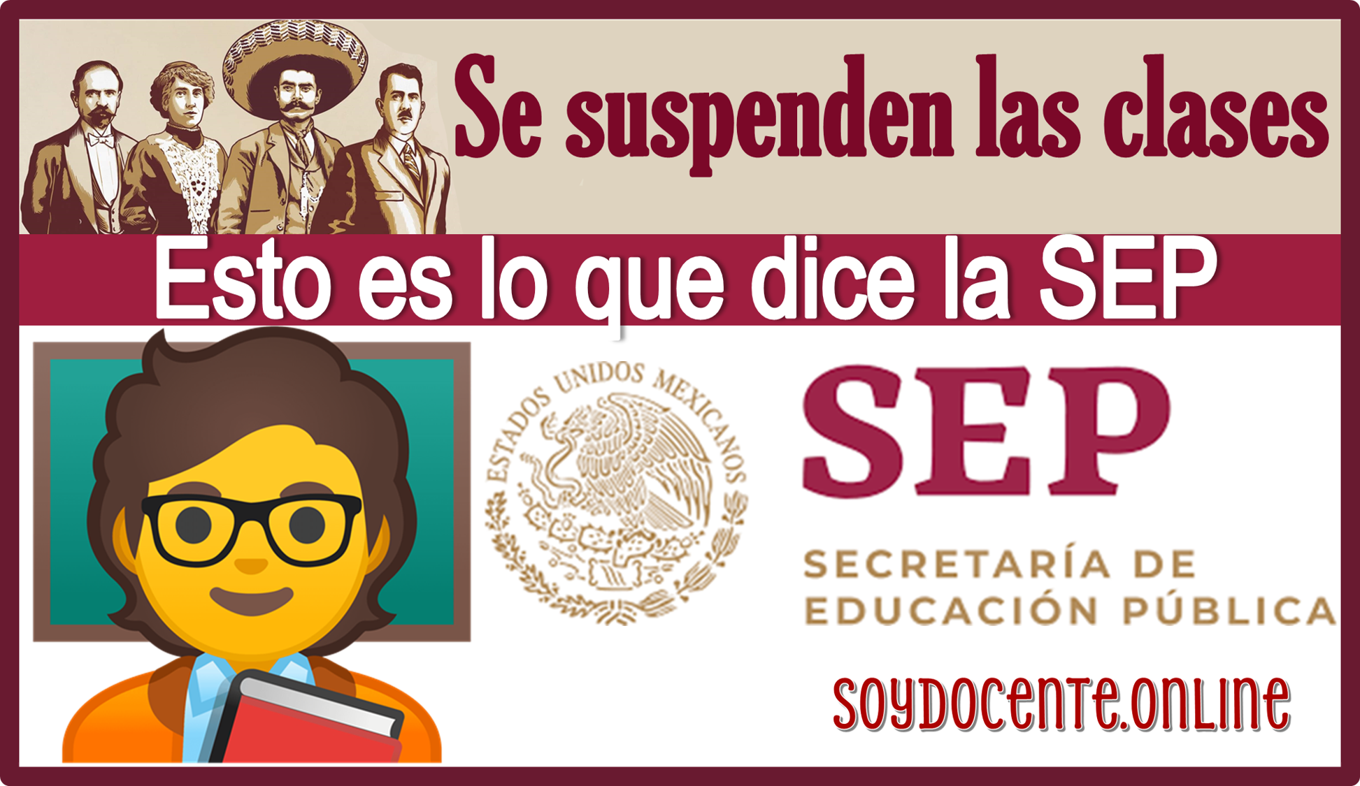 Se suspenden las clases...Esto es lo que dice la SEP 