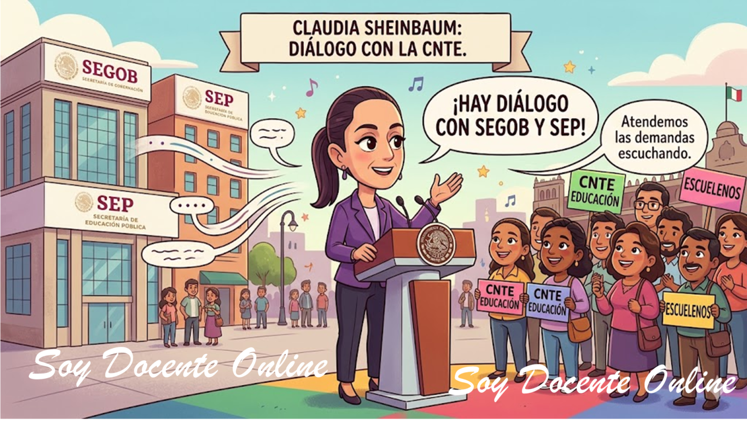 Sheinbaum responde a amenaza de la CNTE: hay diálogo con SEGOB y SEP 🥇 ...