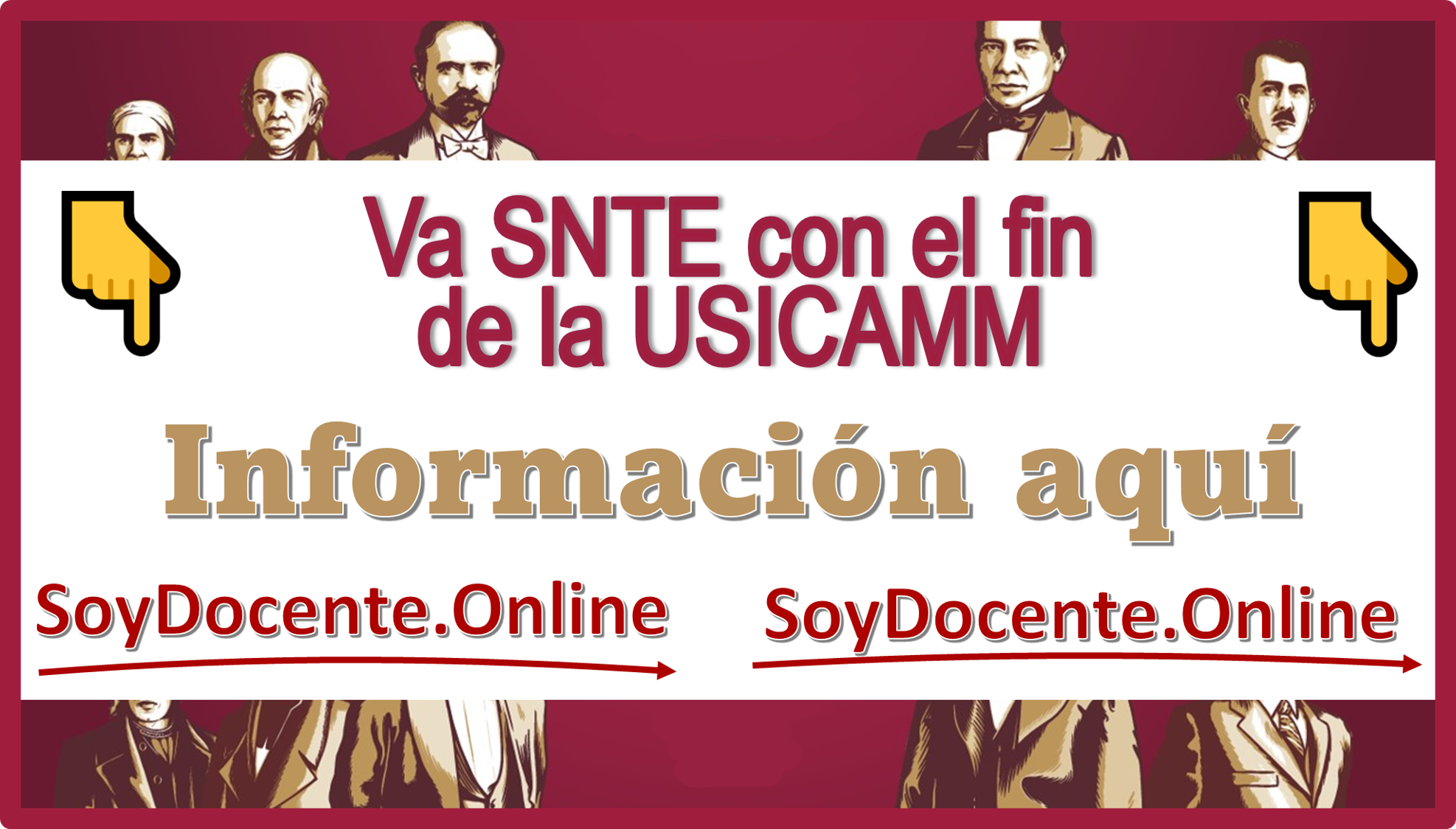 ▷ Va el SNTE con el fin de la USICAMM...Información aquí  » 2025 Soy Docente Online 🥇 Va el SNTE con el fin de la USICAMM...Información aquí