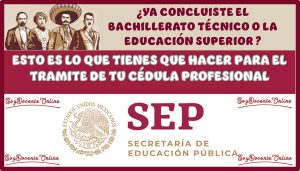 ¿YA CONCLUISTE EL BACHILLRATO TÉCNICO O LA EDUCACIÓN SUPERIOR?...ESTO ES LO QUE TIENES QUE HACER PARA EL TRAMITE DE TU CÉDULA PROFESIONAL