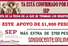 YA ESTÁ CONFIRMADO POR LA SEP...ESTA ES LA FECHA EN LA QUE SE TERMINAN LOS REGISTROS A ESTE APOYO DE $1,900 PESOS MÁS EXTRA DE $700 PESOS 