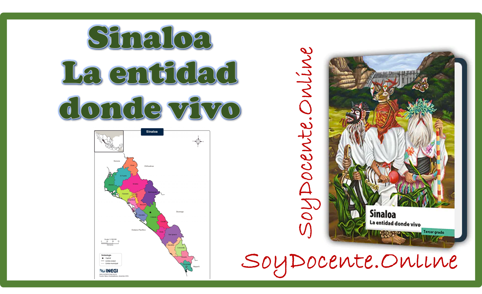 Ya puedes descargar el Libro de Sinaloa La entidad donde vivo tercer grado de Primaria, planificado por la SEP, distribuido por la CONALITEG. Formato en PDF