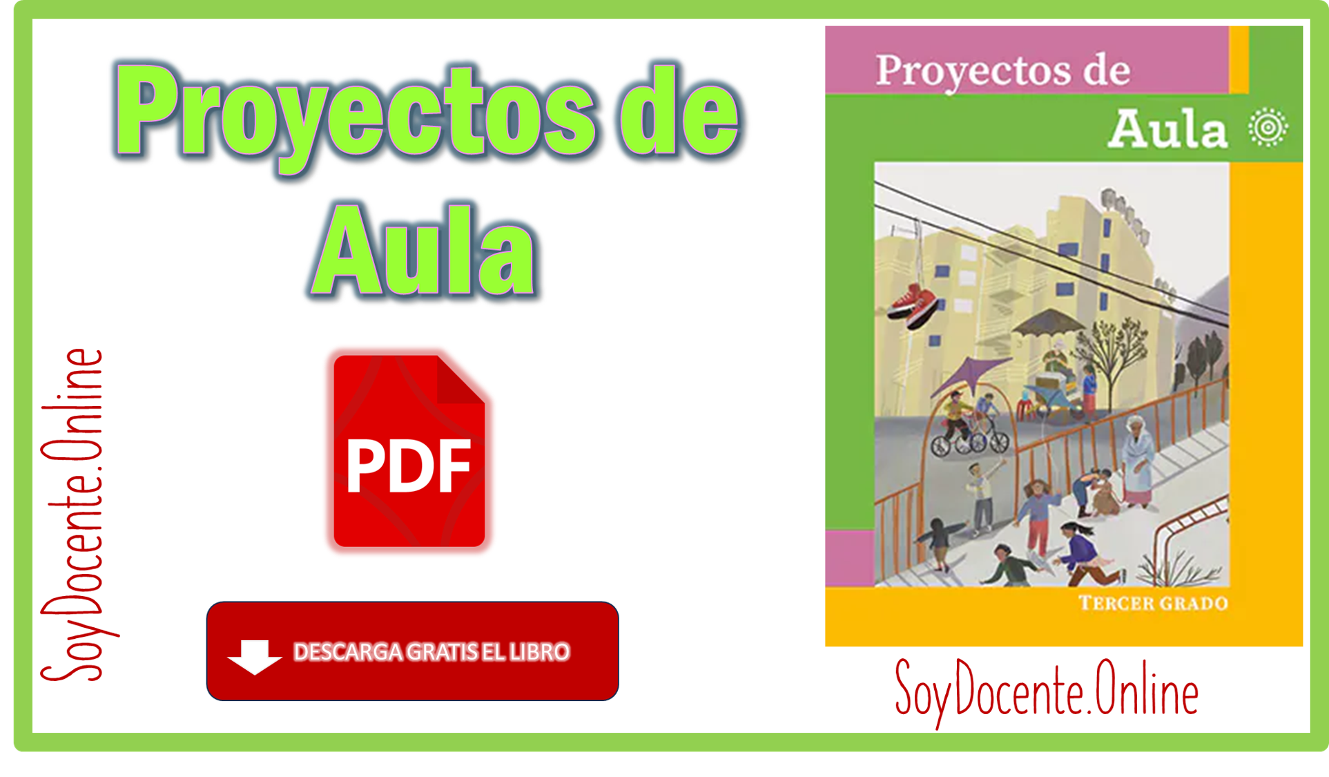 Ya puedes descargar en PDF el Libro de Proyectos de Aula tercer grado de Primaria obra de la SEP, distribuido por la CONLAITEG, GRATIS.