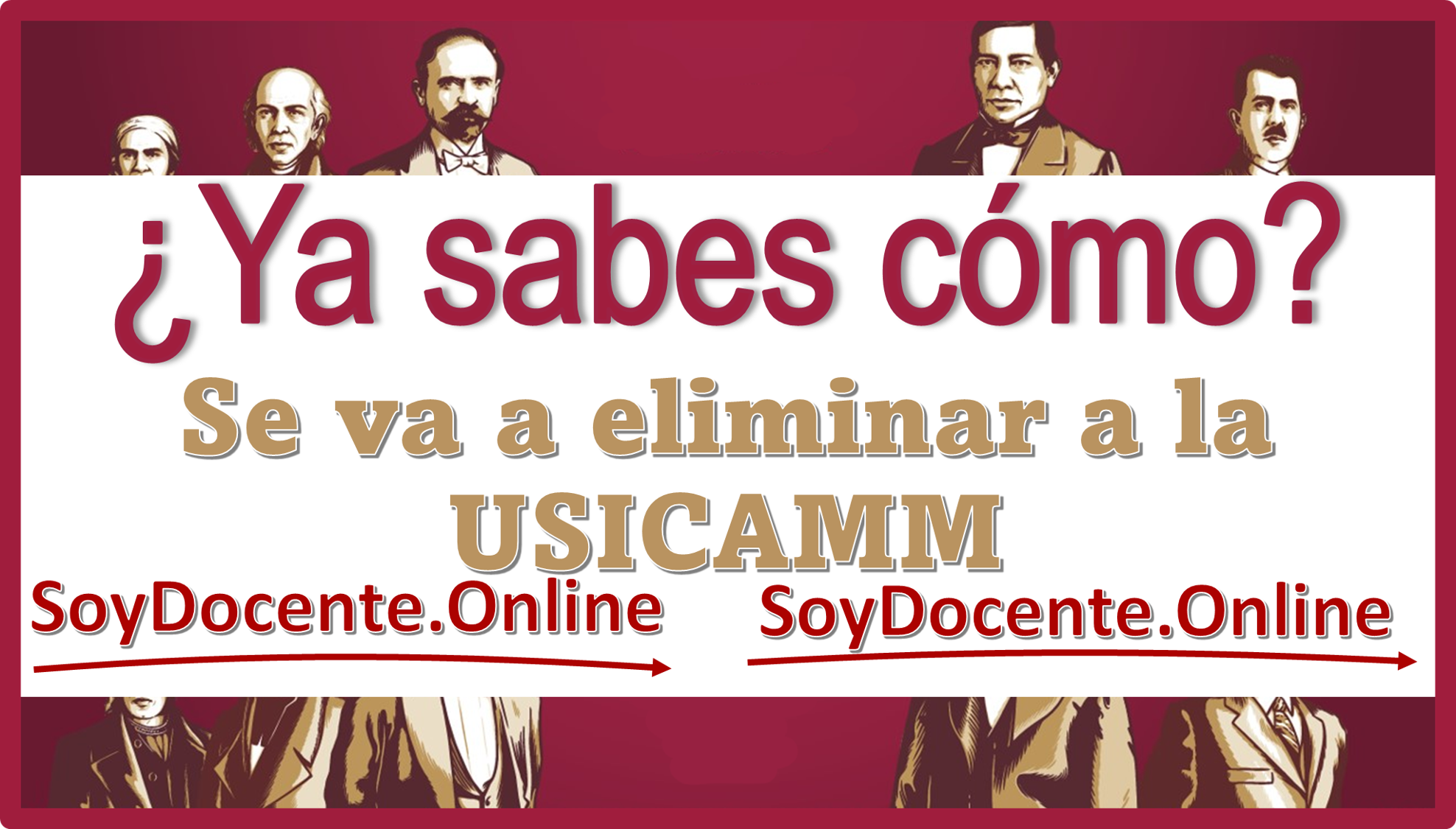 ¿Ya sabes cómo se va a eliminar a la USICAMM?
