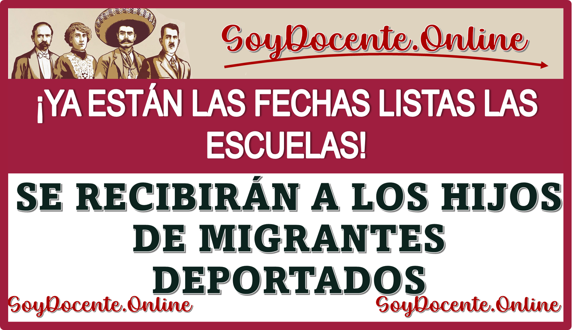 ¡YA ESTÁN LISTAS LAS ESCUELAS!… SE RECIBIRÁN A LOS HIJOS DE MIGRANTES DEPORTADOS… LO HA CONFIRMADO LA SEP