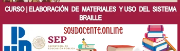 📢👩‍🏫👨‍🏫📌 INSCRÍBETE AL CURSO | ELABORACIÓN DE MATERIALES Y USO DEL SISTEMA BRAILLE 📢👩‍🏫👨‍🏫📌